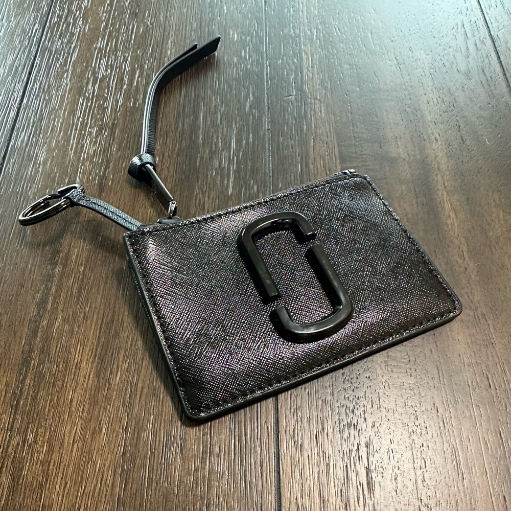 MARC JACOBS - top zip leather wallet card case